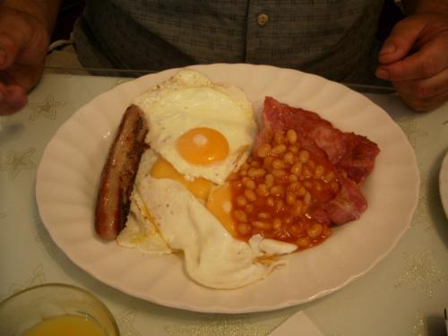 English breakfast à Tewkesbury.